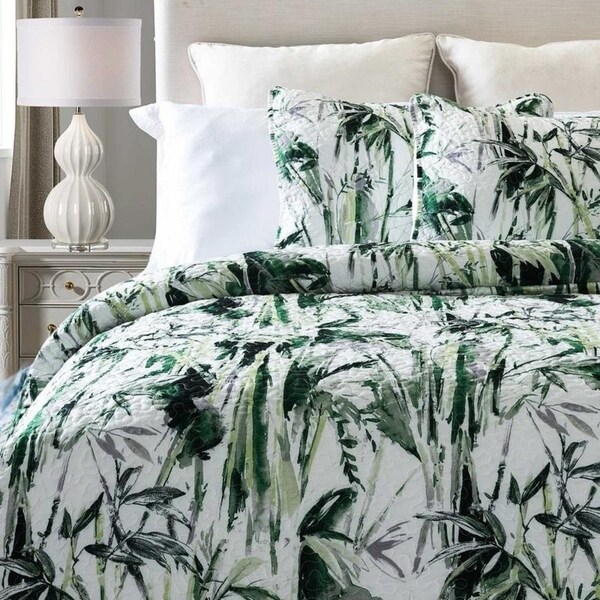 Download Bamboo Forest Watercolor Quilt Set - Overstock - 25410744