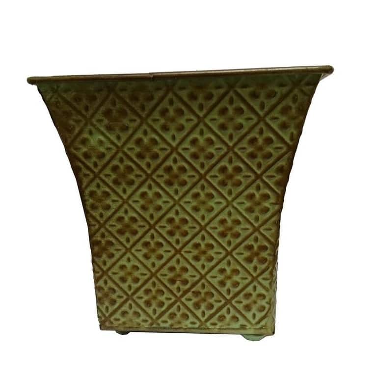 5" tin pot planter w/ hard liner