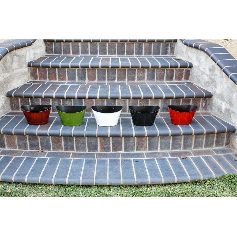 Hand Painted Boat Shape Plastic Pot Planter