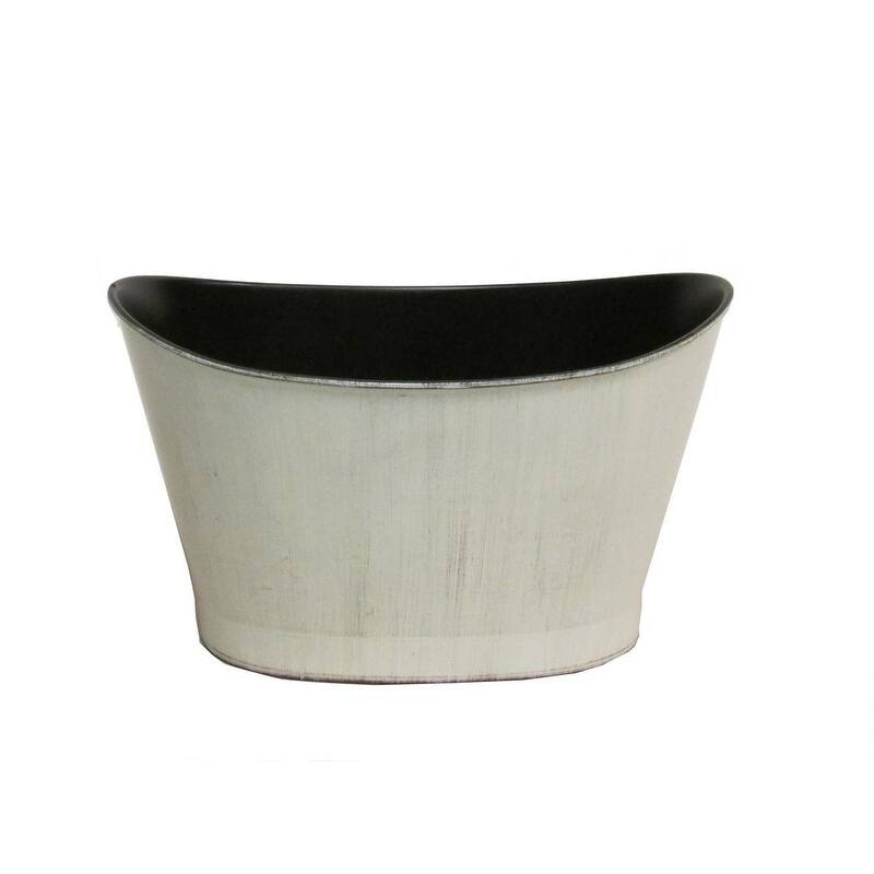 Hand Painted Boat Shape Plastic Pot Planter