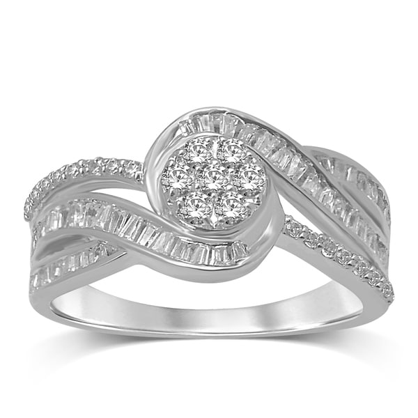 Shop Unending Love 10K White  Gold  1 2 Cttw White  Diamond 