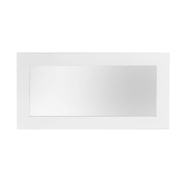 HomeRoots Furniture Modern Rectangular Mirror in High Gloss Finish - White