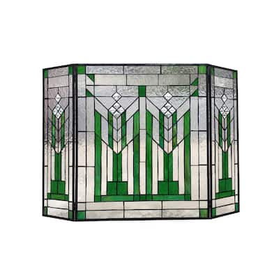 Tiffany 3-panel Fireplace Screen