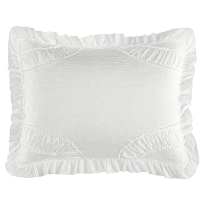 Chic Home Lesley 1 Piece Pillow Sham 100% Cotton Ruched Ruffled
