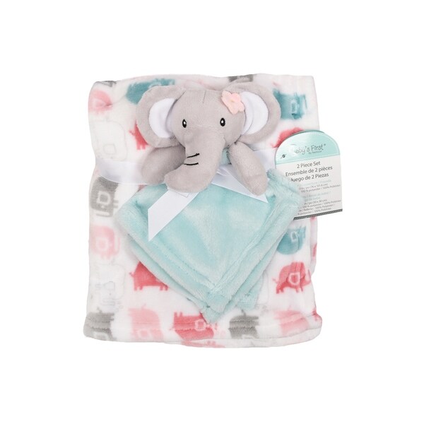 Baby's First--2 Piece Set Blanket & Buddy Set (Girl) Elephant ...