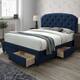 Copper Grove Pogradec Tufted Storage Panel Bed - Blue - King
