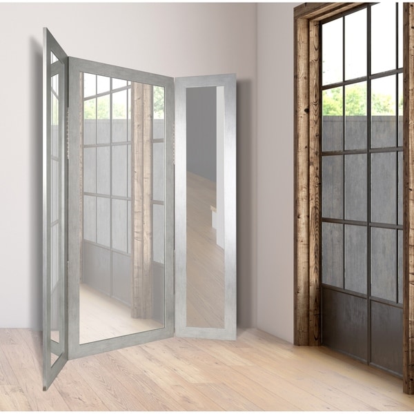 Silver Grain Tri-Fold Dressing Mirror - silver grain - 64 x 71