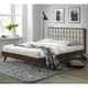 preview thumbnail 7 of 28, Hughes Mid-century Modern Upholstered Platform Bed with Wood Frame