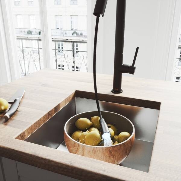 Shop Vigo Oakhurst Led Light Pull Down Kitchen Faucet On Sale