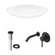 preview thumbnail 4 of 12, VIGO Wisteria Matte Stone Bathroom Sink Set and Olus Wall Mount Faucet