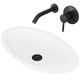 preview thumbnail 3 of 12, VIGO Wisteria Matte Stone Bathroom Sink Set and Olus Wall Mount Faucet
