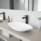 preview thumbnail 1 of 12, VIGO Wisteria Matte Stone Vessel Bathroom Sink Set with Amada Faucet