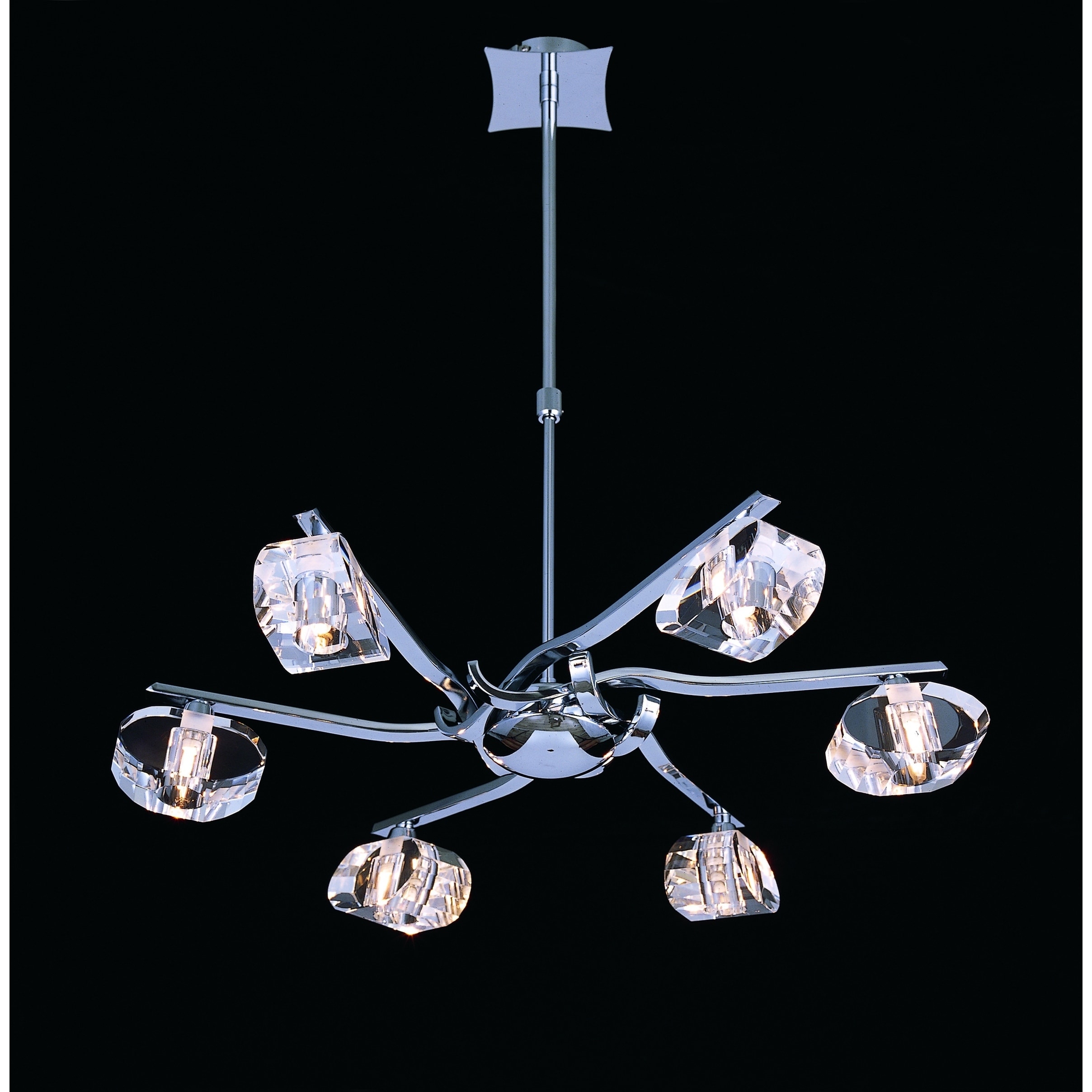 Six Light Crystal Chandelier (Chrome) - Chandeliers For Bedrooms by Overstock.com