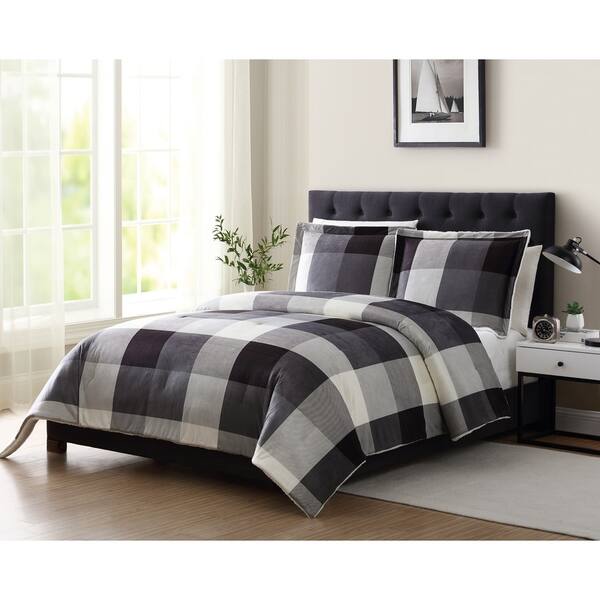 Shop Mountain Ridge Tanner Ii Plaid Sherpa 2 3 Piece Comforter