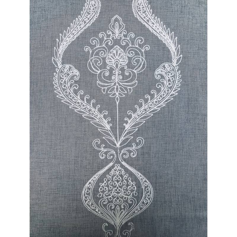 Manor Luxe Ellie Embroidered Sheer Single Curtain Panel