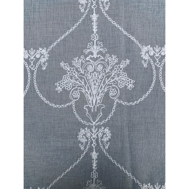 Manor Luxe Lillie Embroidered Sheer Single Curtain Panel