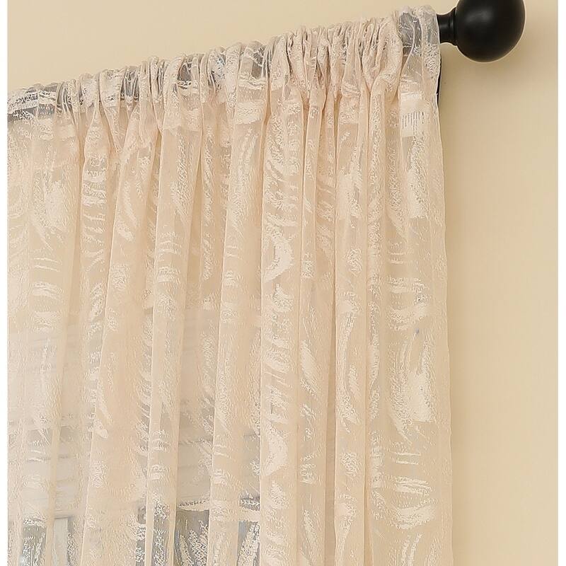 Manor Luxe Charming Night Sheer Single Curtain Panel