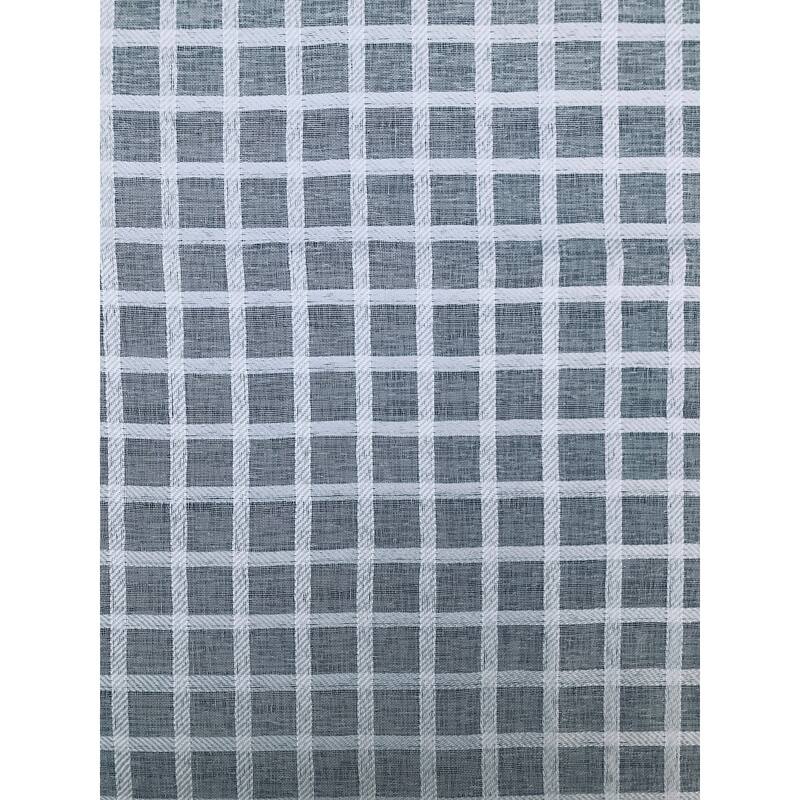 Manor Luxe Bonita Plaid Sheer Rod Pocket Single Curtain Panel