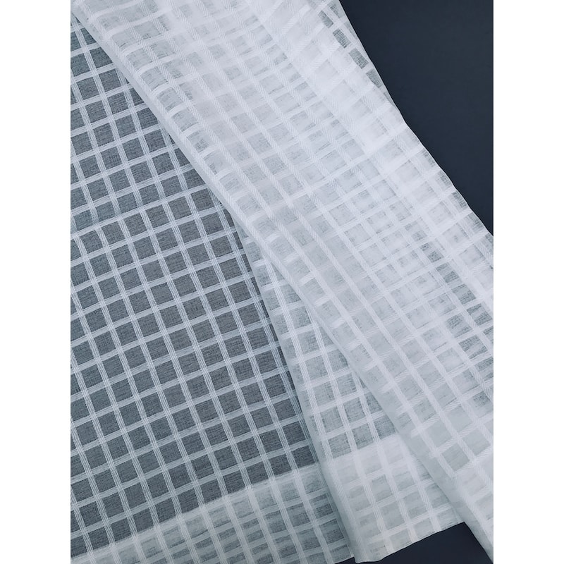 Manor Luxe Bonita Plaid Sheer Rod Pocket Single Curtain Panel