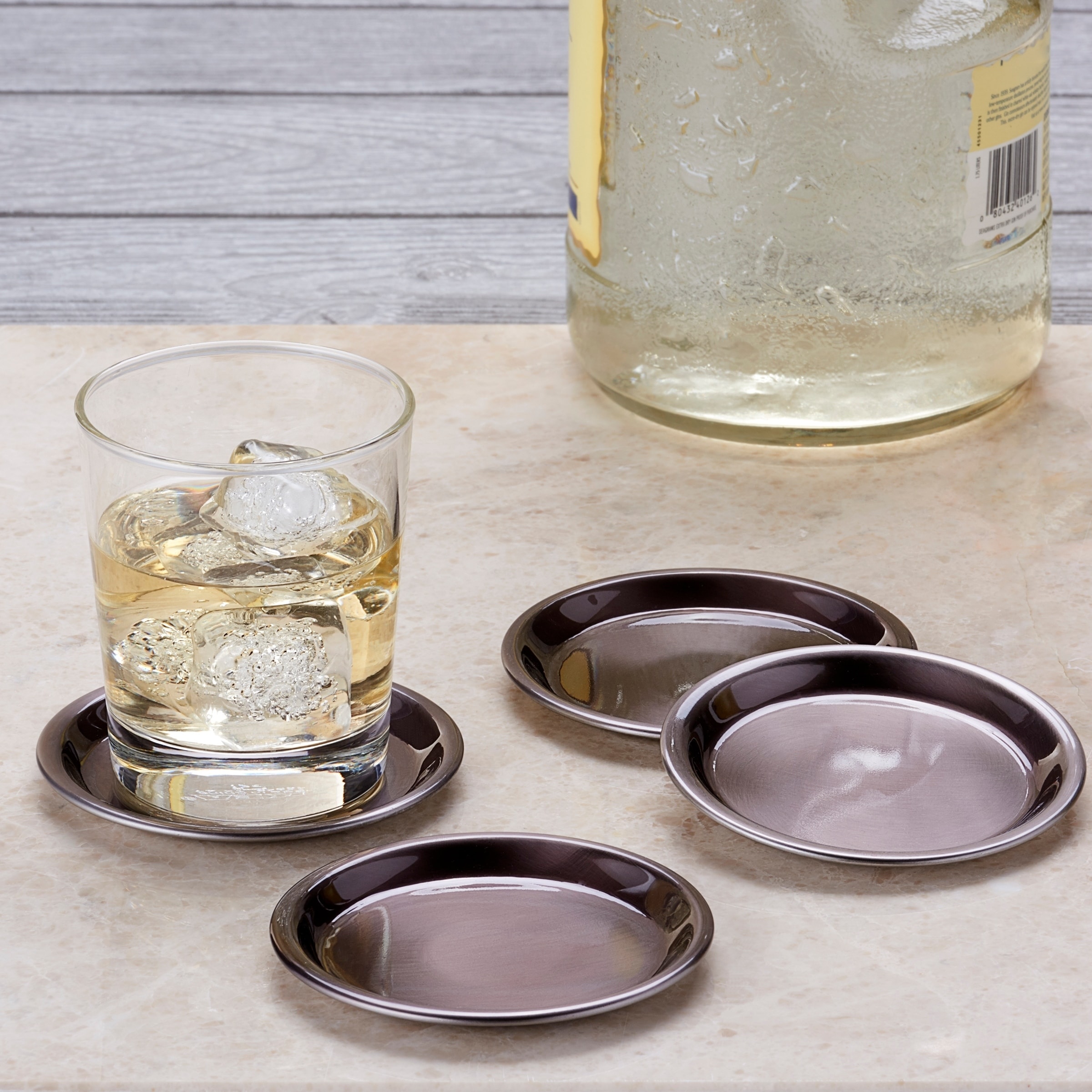 Shop Gunmetal Beverage Coasters, Set of 