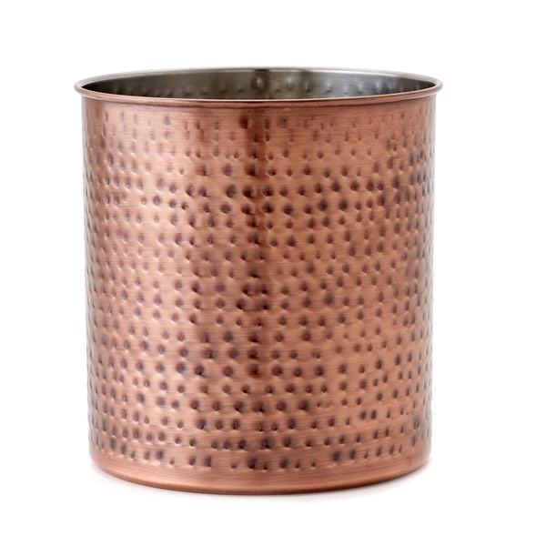 Jumbo Hammered Antique Copper Utensil Holder 7 5 H X Dia Jumbo Hammered Antique Copper Utensil Holder