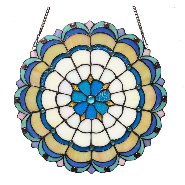 round stained glass window panels