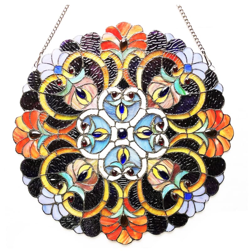 Chloe Tiffany Style Stained Glass Window Panel Suncatcher