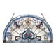 preview thumbnail 3 of 1, Chloe Tiffany Style Stained Glass Semi Circle Window Panel