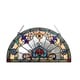 preview thumbnail 2 of 1, Chloe Tiffany Style Stained Glass Semi Circle Window Panel