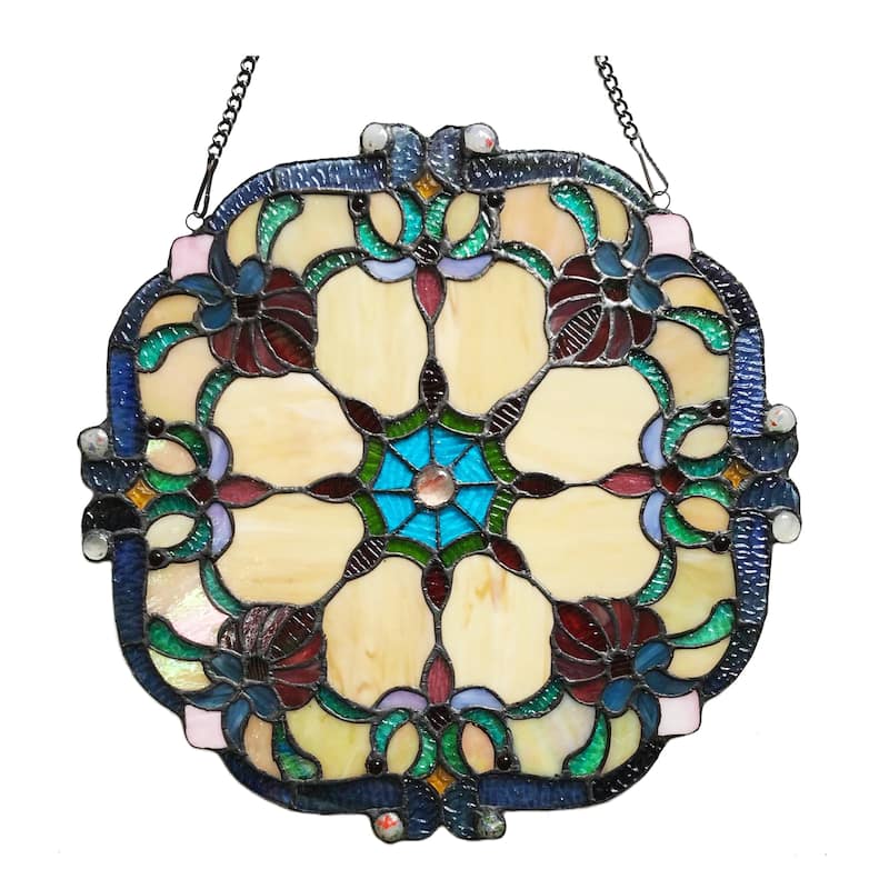 Chloe Tiffany Style Stained Glass Window Panel Suncatcher