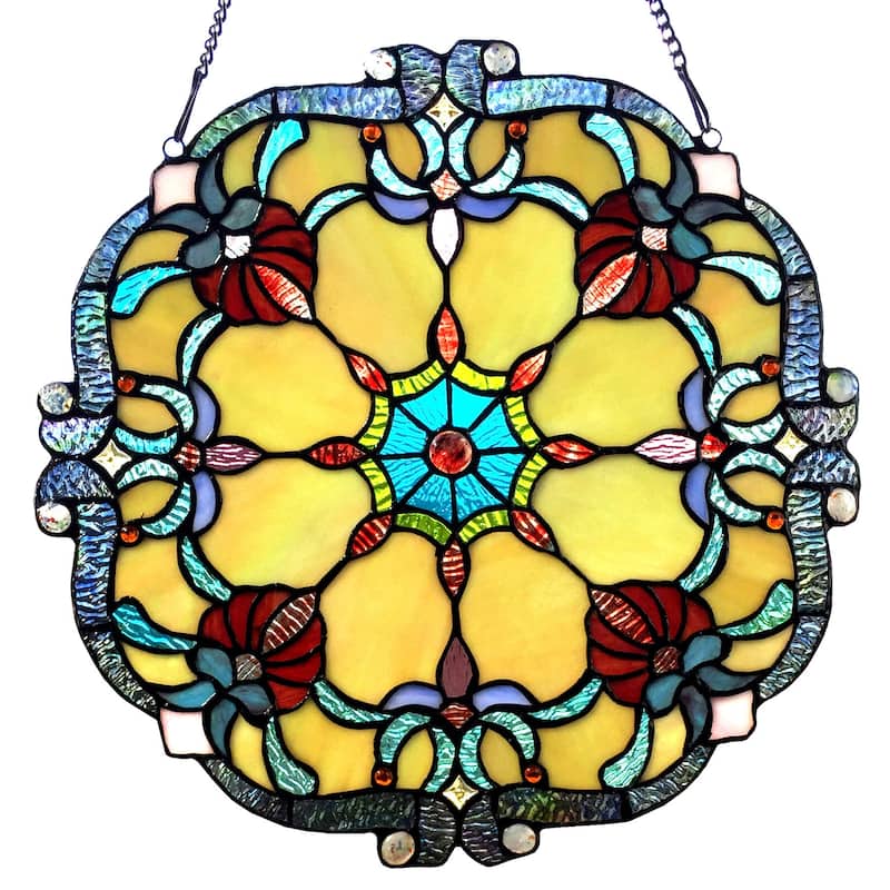 Chloe Tiffany Style Stained Glass Window Panel Suncatcher