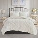 preview thumbnail 1 of 7, Madison Park Aeriela White 3 Piece Full/Queen Size Cotton Chenille Damask Comforter Set (As Is Item)