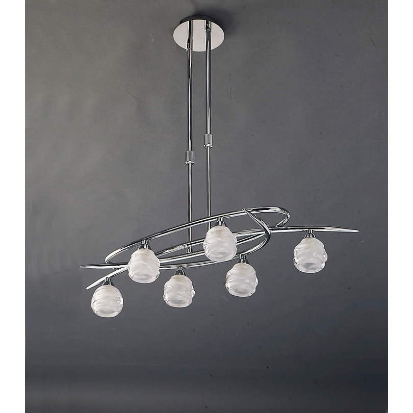 Six Light Linear Chandelier (Chrome) - Chandeliers For Bedrooms by Overstock.com
