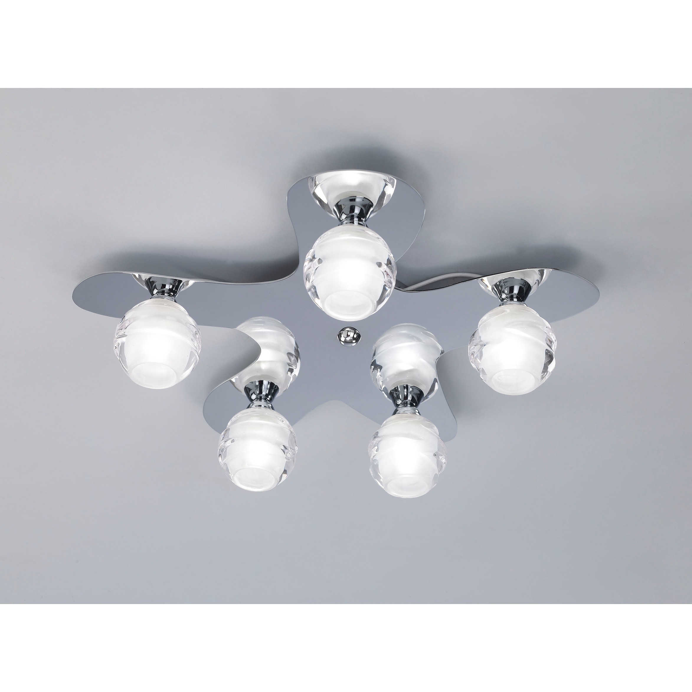 Five Light Flush Mount -Chrome (Chrome) - Chandeliers For Bedrooms by Overstock.com