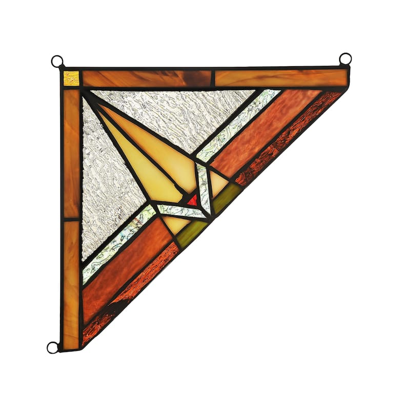 Chloe Tiffany Style Stained Glass Window Corner Panel