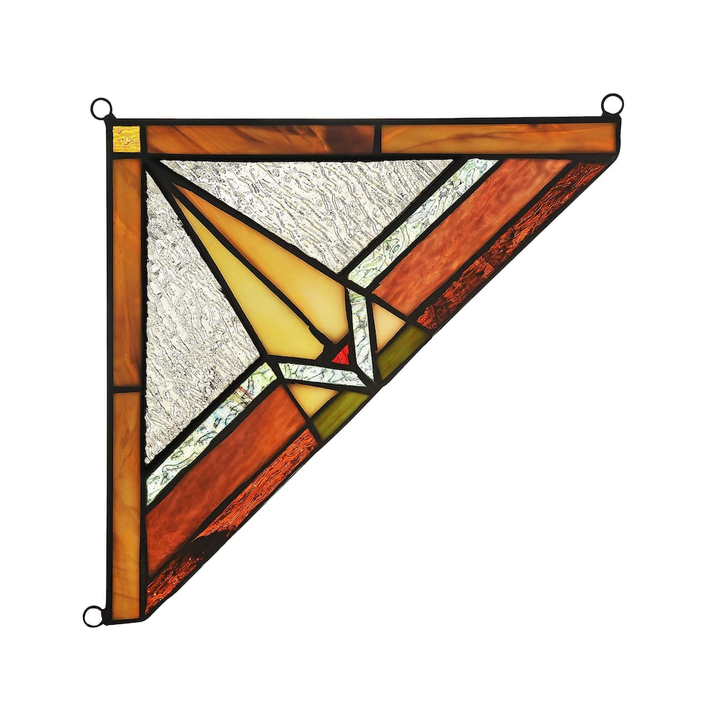 Chloe Tiffany Style Stained Glass Window Corner Panel