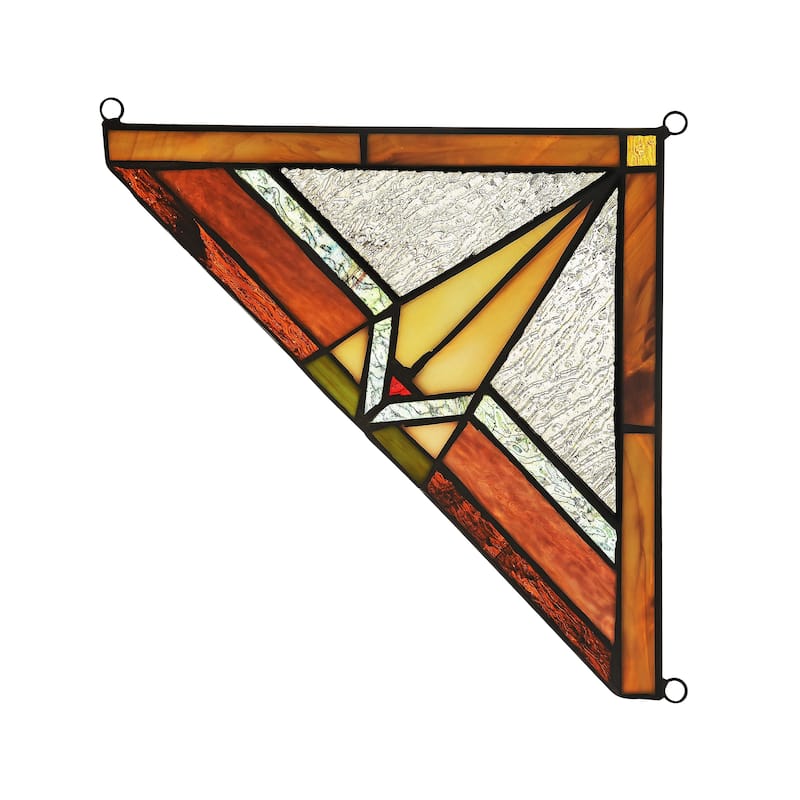 Chloe Tiffany Style Stained Glass Window Corner Panel