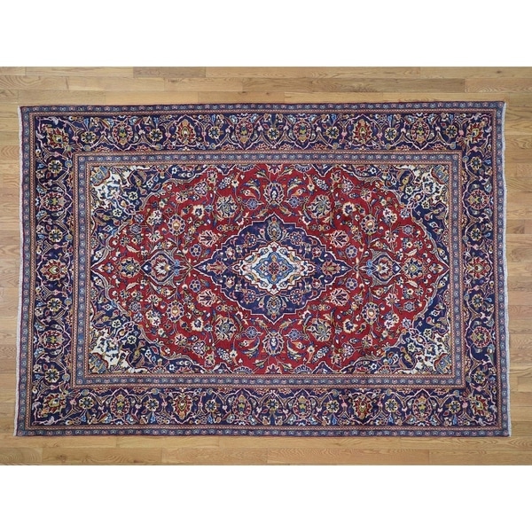 Hand Knotted Red Persian with Wool Oriental Rug (6'5" x 9'4") - 6'5" x 9'4"