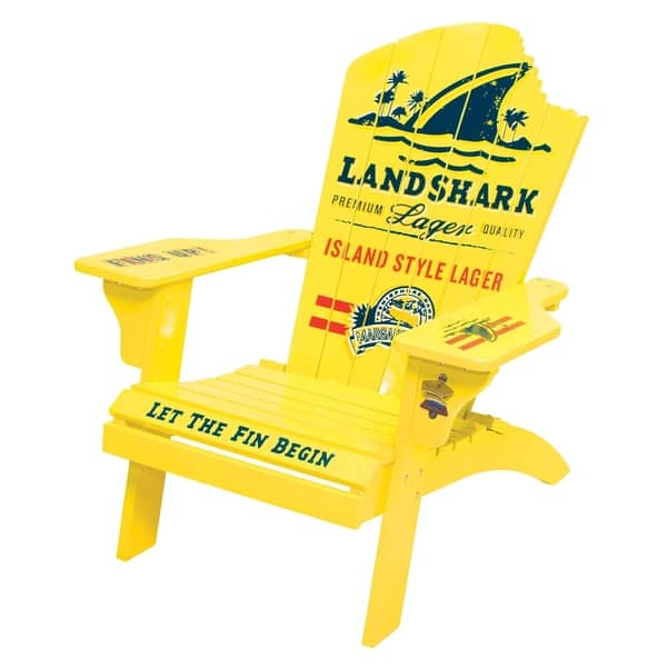 Shop Landshark Solid Wood Adirondack Chair - Free Shipping ...