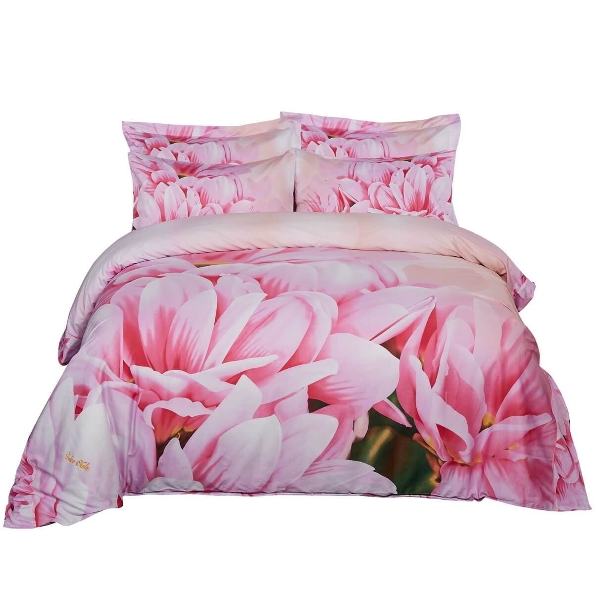 Shop Floral Duvet Cover Set 6 Piece Cotton Bedding Set W Fitted