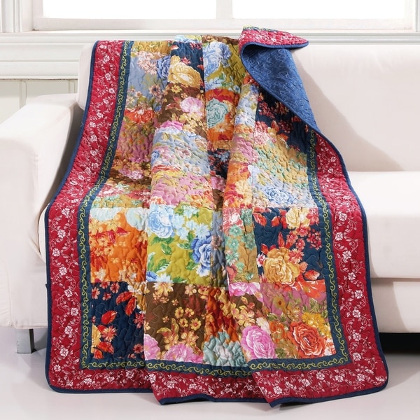 Shop Barefoot Bungalow Desiree Patchwork Quilted Throw ...