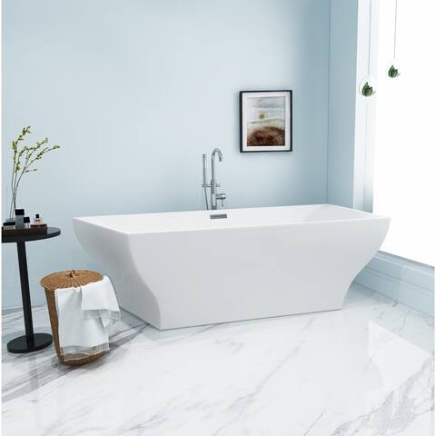 Kingston Brass Centurion White Acrylic 67-inch Freestanding Bathtub
