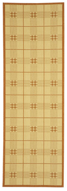 Indoor/ Outdoor Regal Natural/ Terracotta Runner (2 X 37)