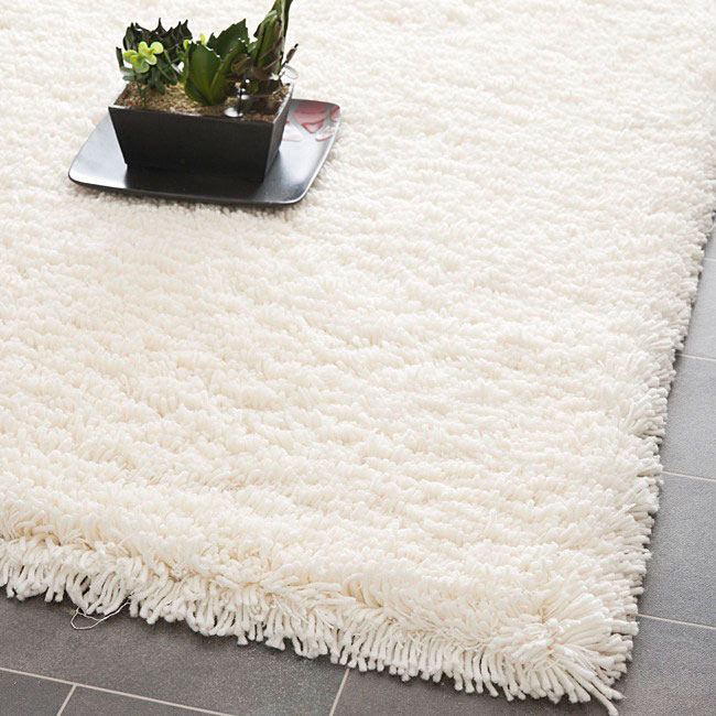 Plush Super Dense Hand woven Honey White Premium Shag Rug (2 X 3)