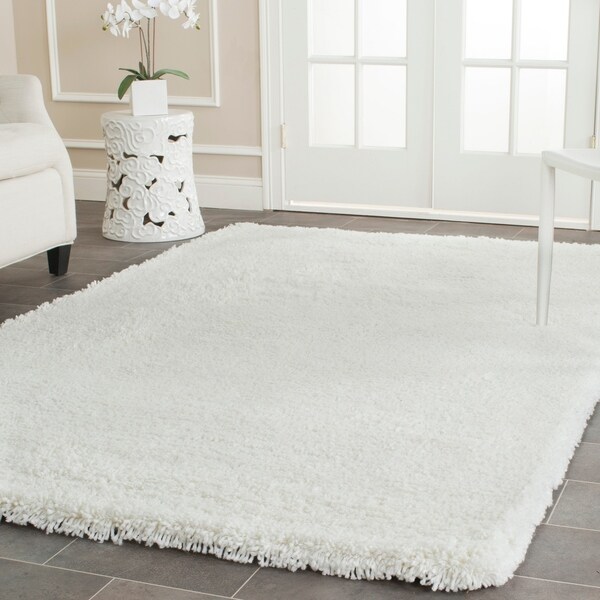 Safavieh Classic Plush Handmade Super Dense Honey White Shag Rug - 7'6 x 9'6