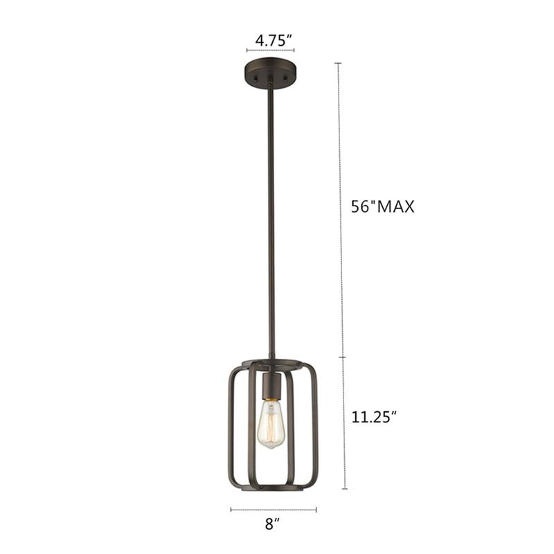 1-light Oil Rubbed Bronze Pendant