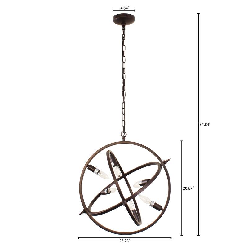 6-light Oil Rubbed Bronze Chandelier