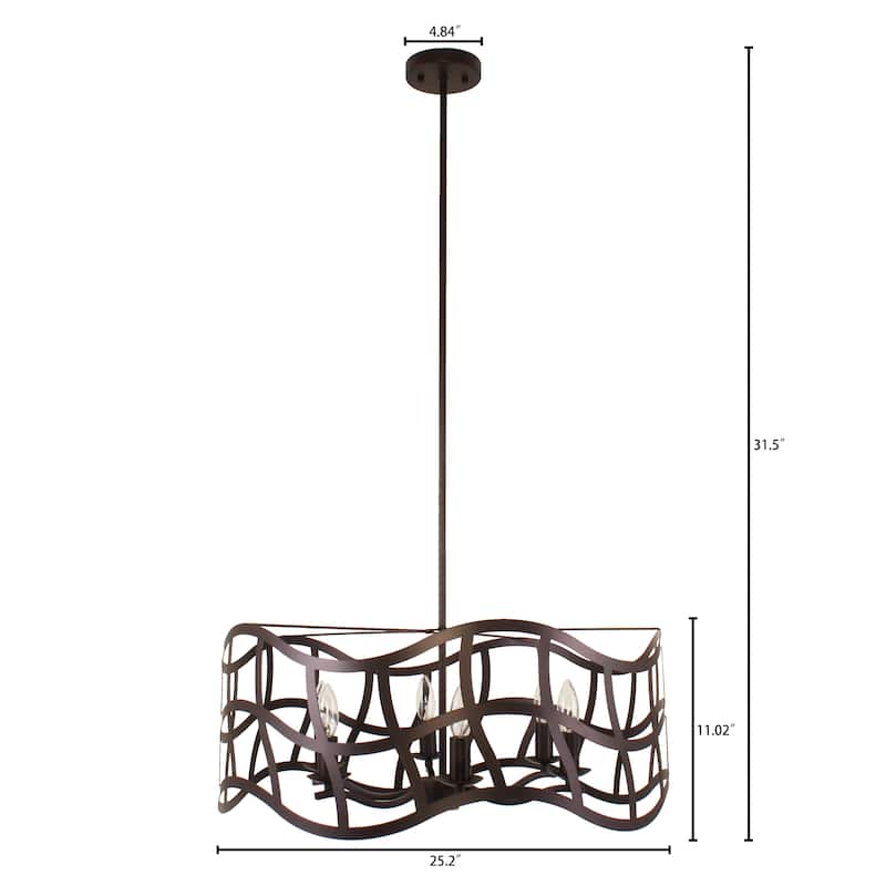 6-light Oil Rubbed Bronze Chandelier