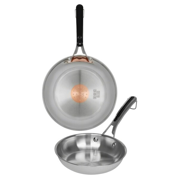 Revere Stainless Steel 8 and 10 Inch Fry Pans Set