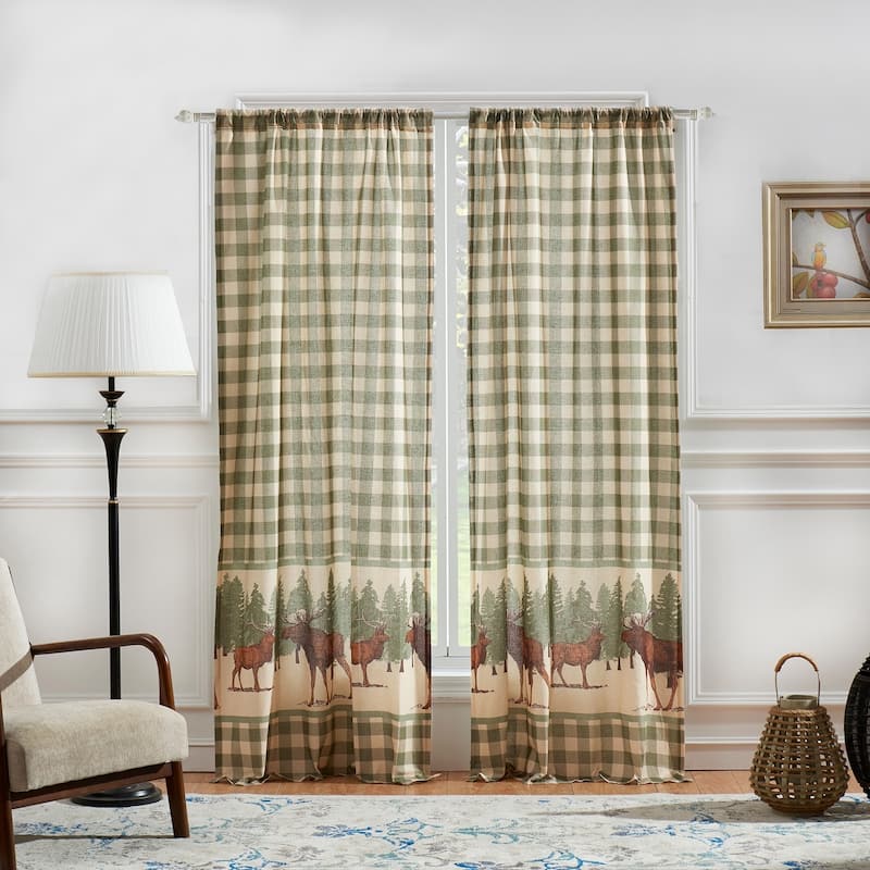Greenland Home Fashions Moose Creek Curtain Panels (Set of 2) - 42" w x 84" l